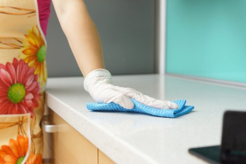 Airbnb cleaner preparing a guest-ready flat in SE17