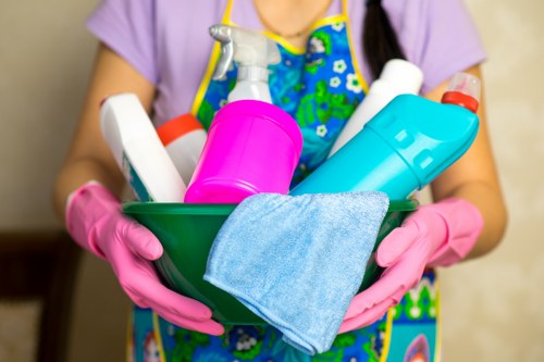 Detailed post-construction cleaning in a South London flat after refurbishment