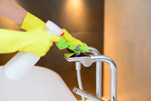 Carpet cleaner preparing equipment with safety in mind