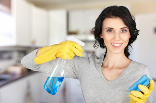 Trained carpet cleaning staff using safe procedures