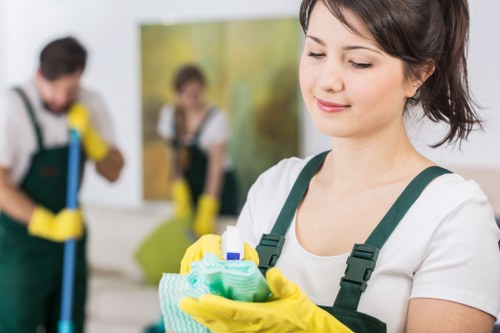 Local cleaners working in an SE17 property with access challenges