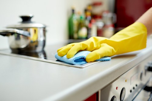 Local office cleaning team working in a SE17 commercial building