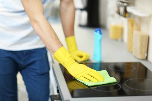 Risk assessment being carried out before cleaning begins